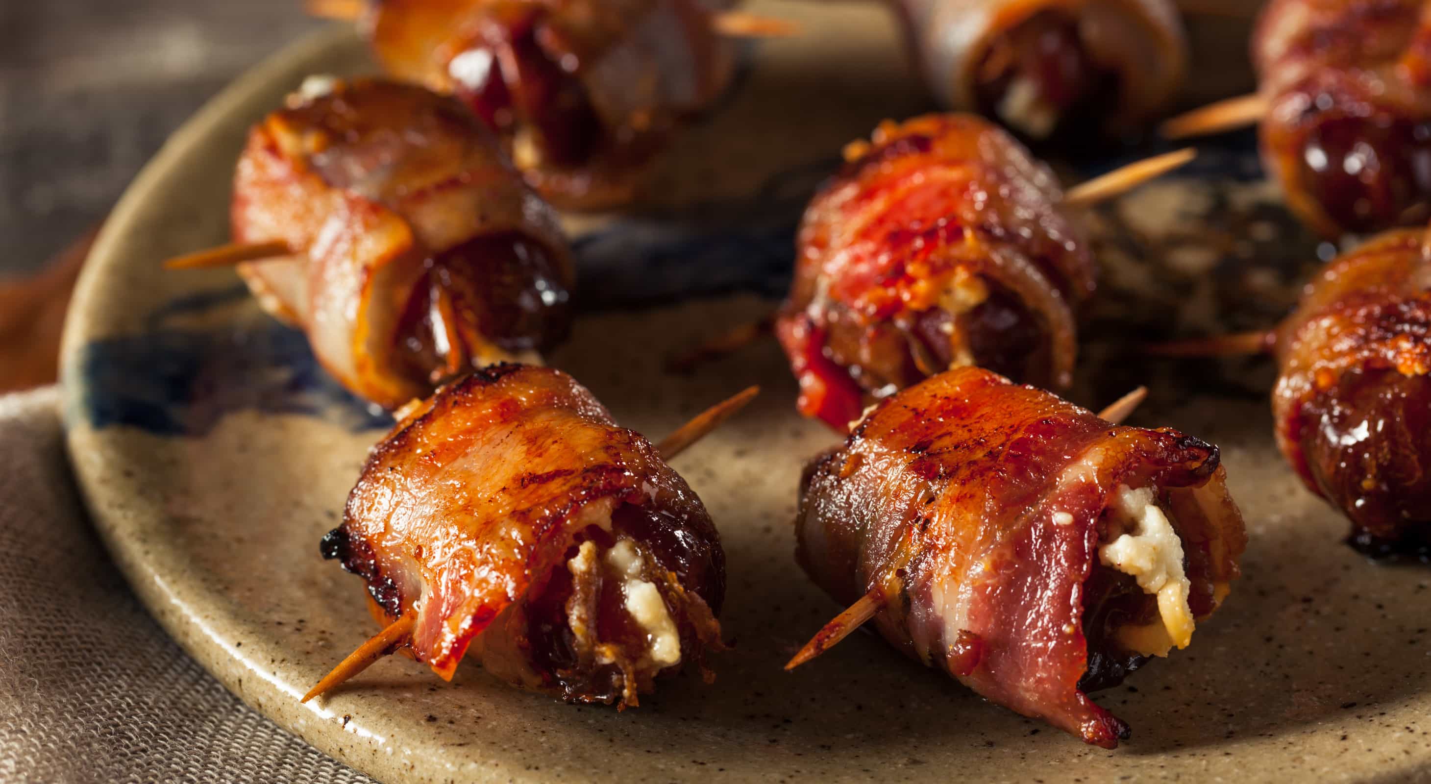 Bacon wrapped dates