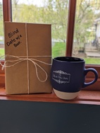 wrapped book and a mug