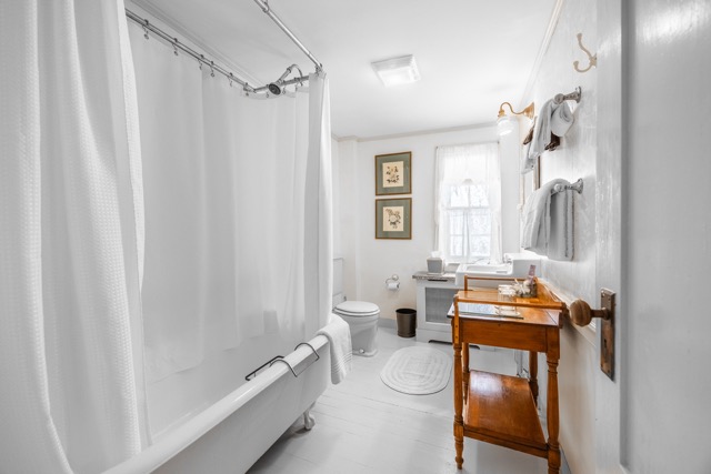 Room 3 bathroom with a antique clawfoot tub
