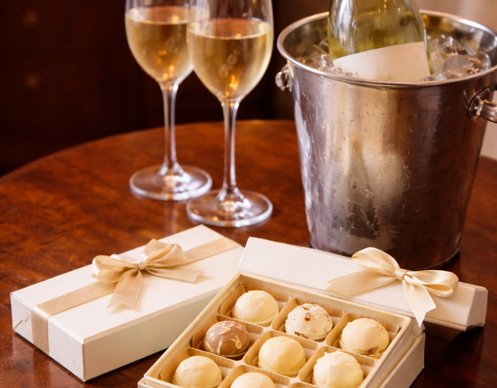white wine and chocolate