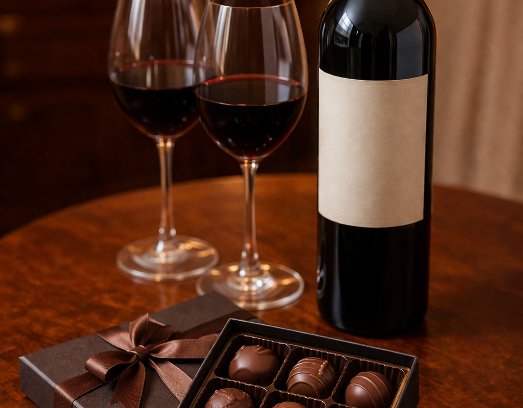red wine and chocolate